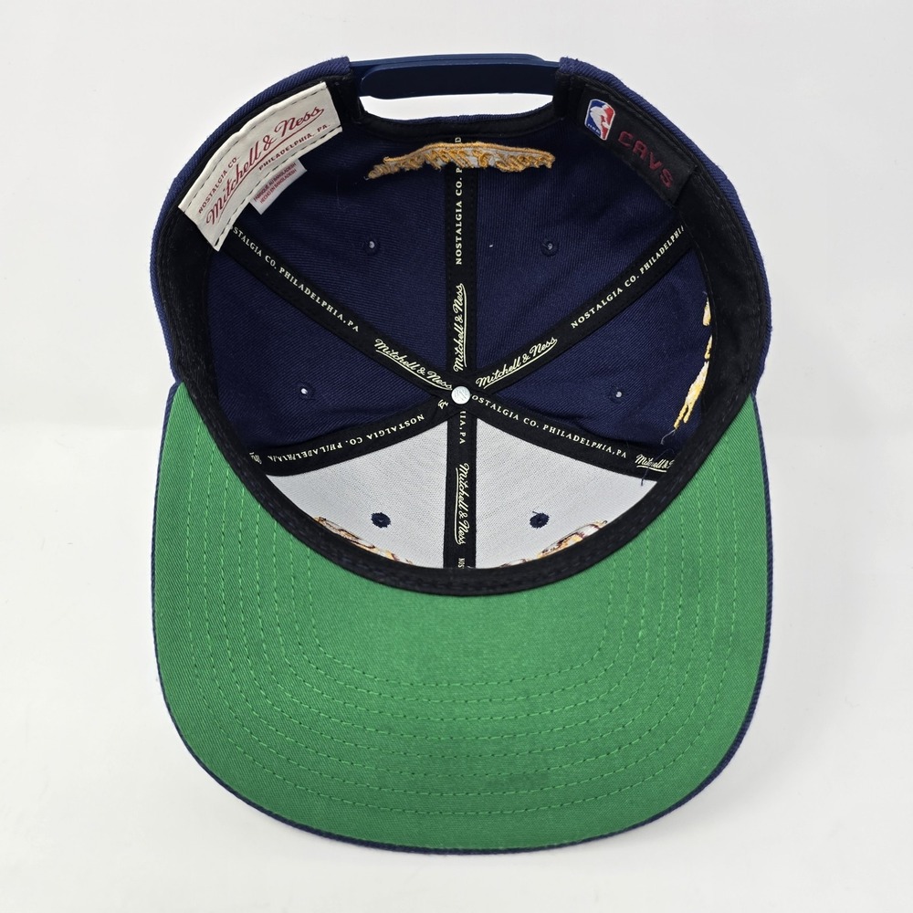 Mitchell & Ness Cleveland Cavaliers Navy Blue LeBron James 23 Snapback Hat NBA - Picture 9 of 12
